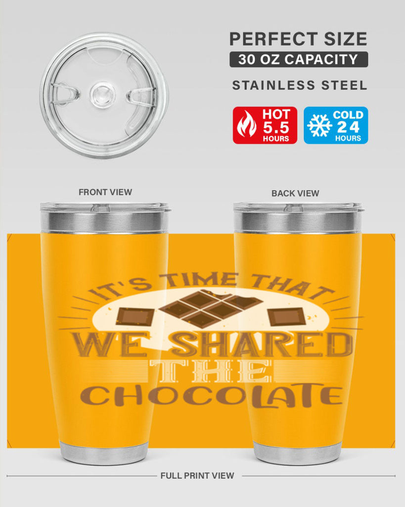 its time that we shared the chocolate 27#- chocolate- Tumbler