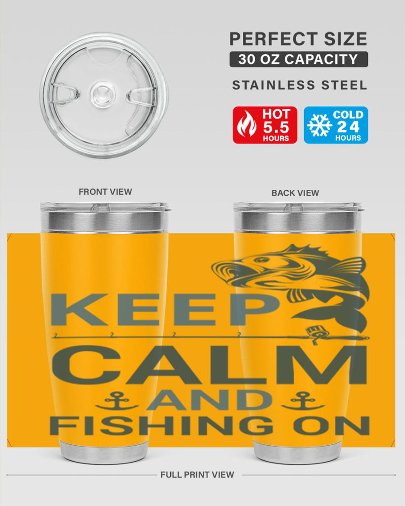 keep calm 65#- fishing- Tumbler