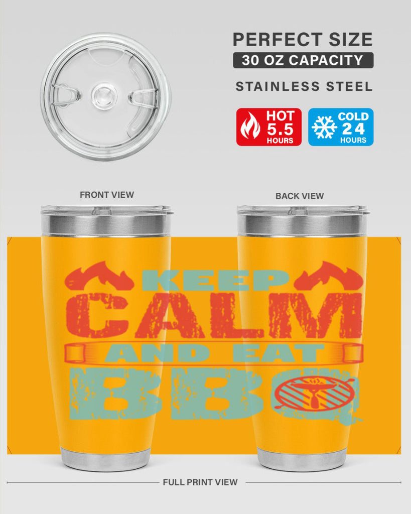 keep calm and eat bbq 30#- bbq- Tumbler