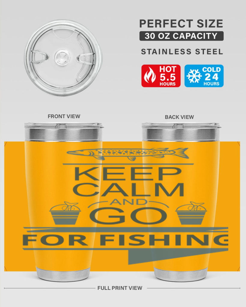 keep calm and go 67#- fishing- Tumbler