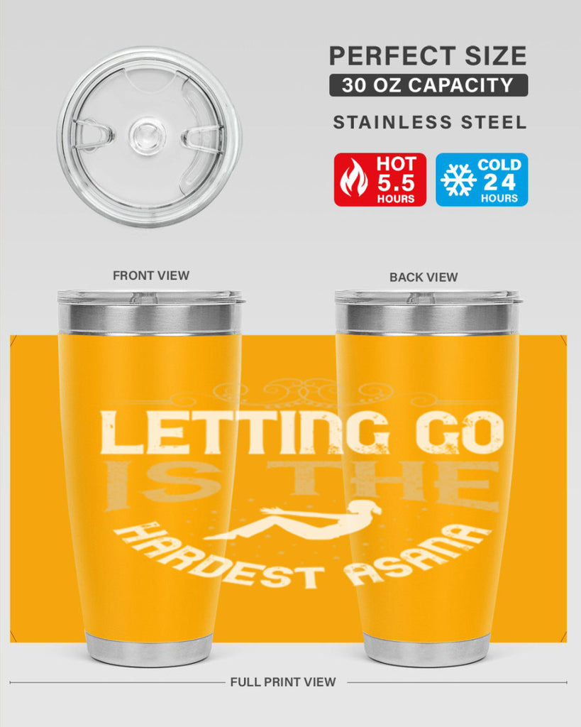 letting go is the hardest asana 76#- yoga- Tumbler