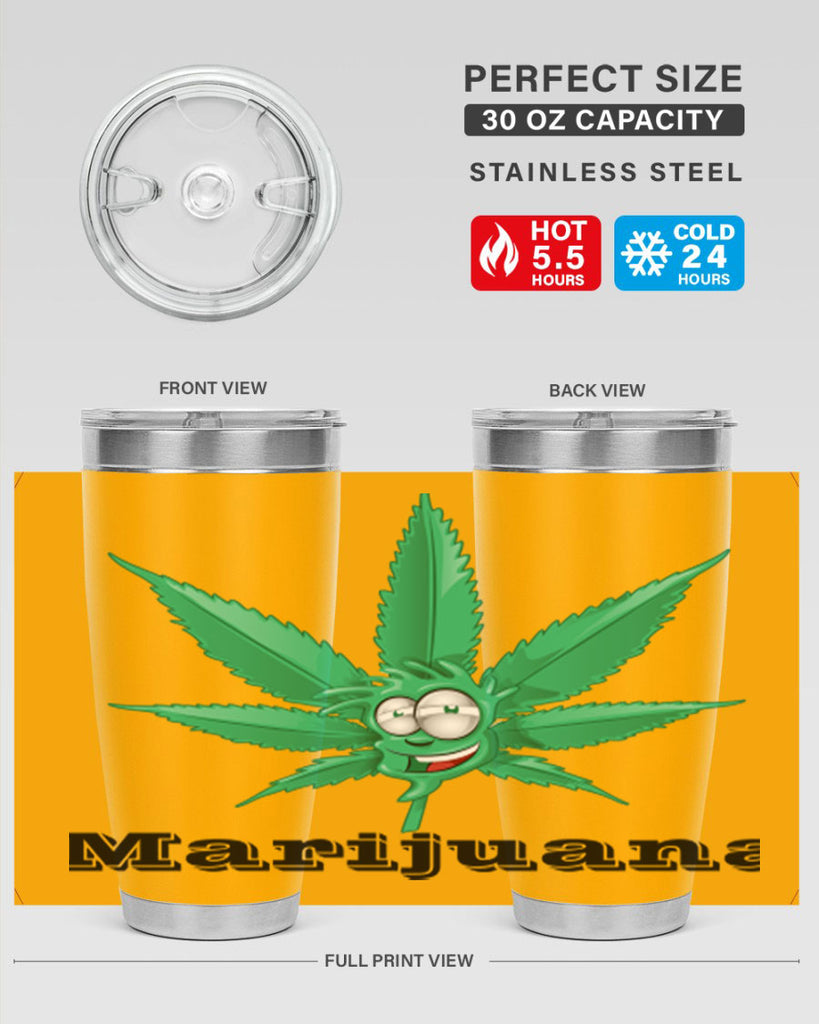 marijuana happy face 199#- marijuana- Tumbler