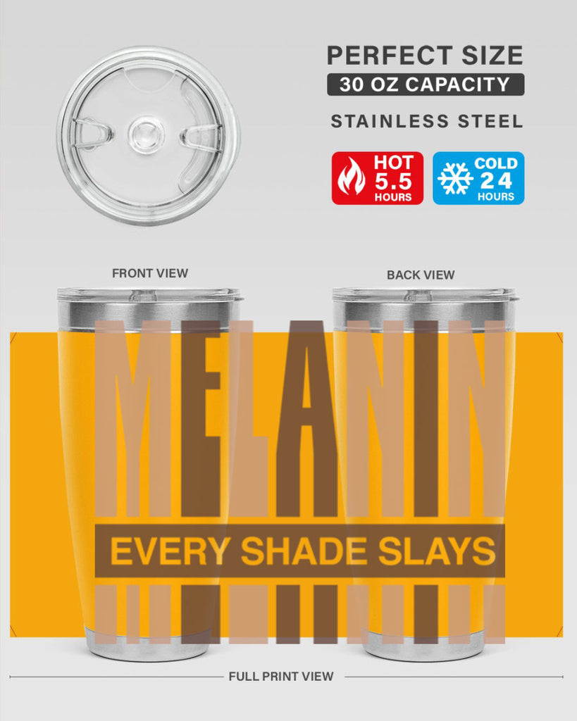 melanin every shade slays 90#- black words phrases- Cotton Tank