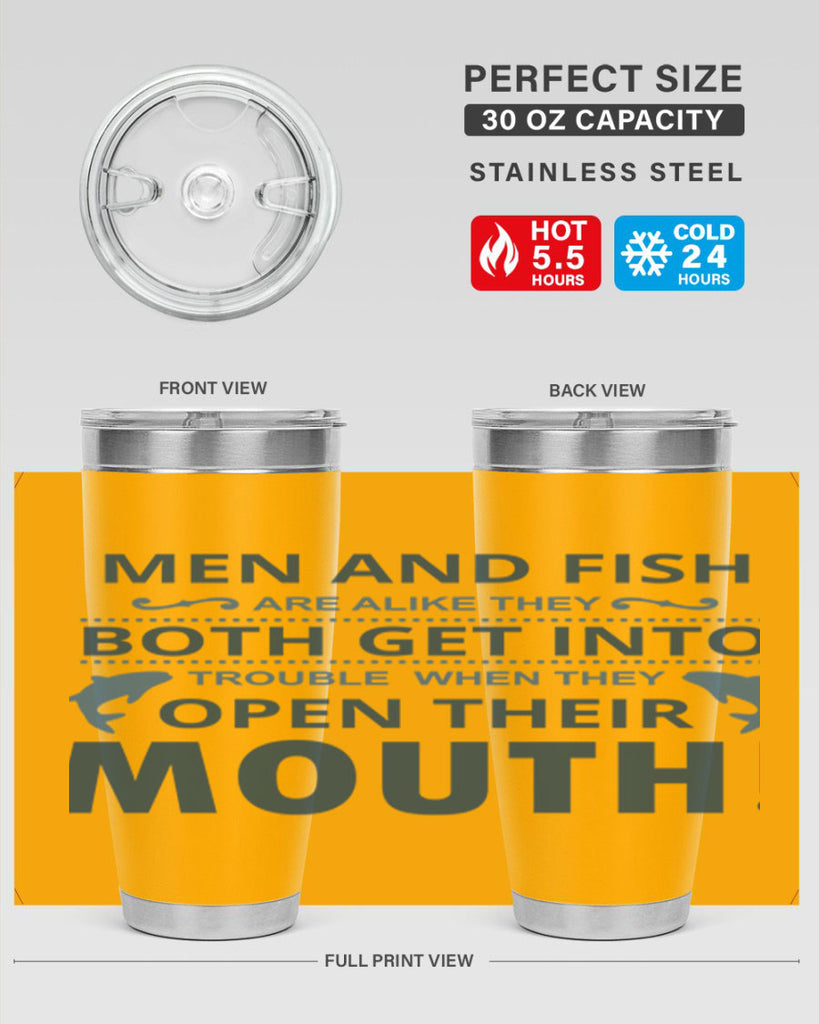 men fish 52#- fishing- Tumbler