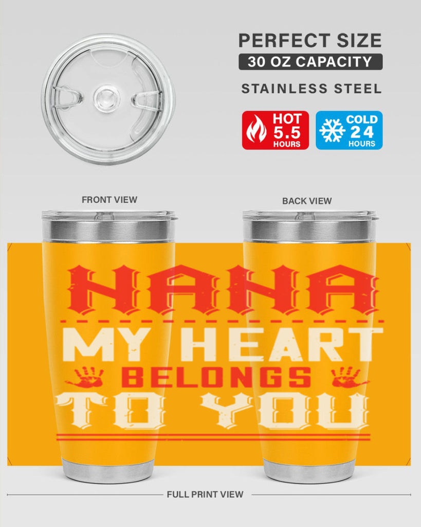 nana MY HEART 7#- grandma - nana- Tumbler