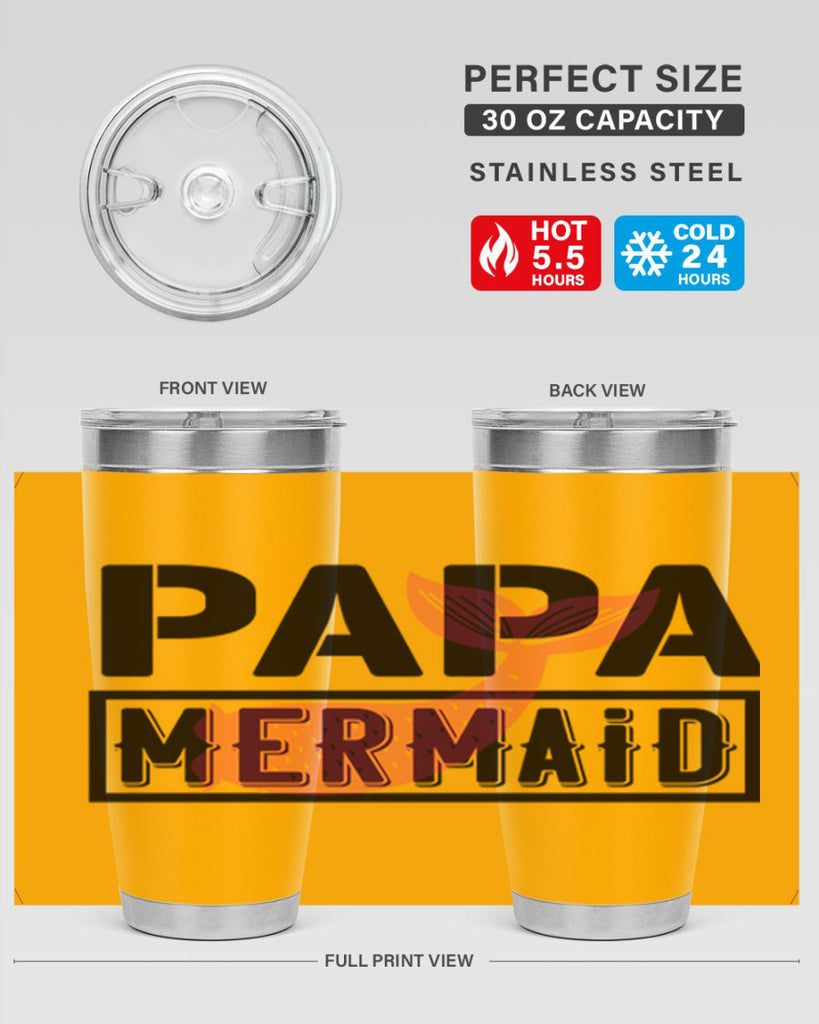 papa mermaid 533#- mermaid- Tumbler