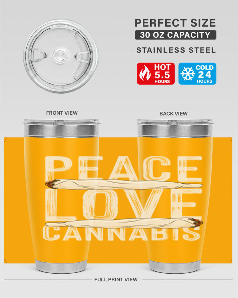 peace love cannabis 216#- marijuana- Tumbler