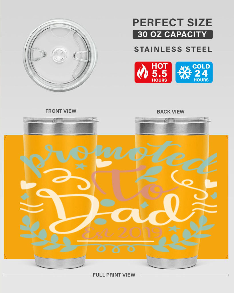 promoted to dad est 10#- fathers day- Tumbler