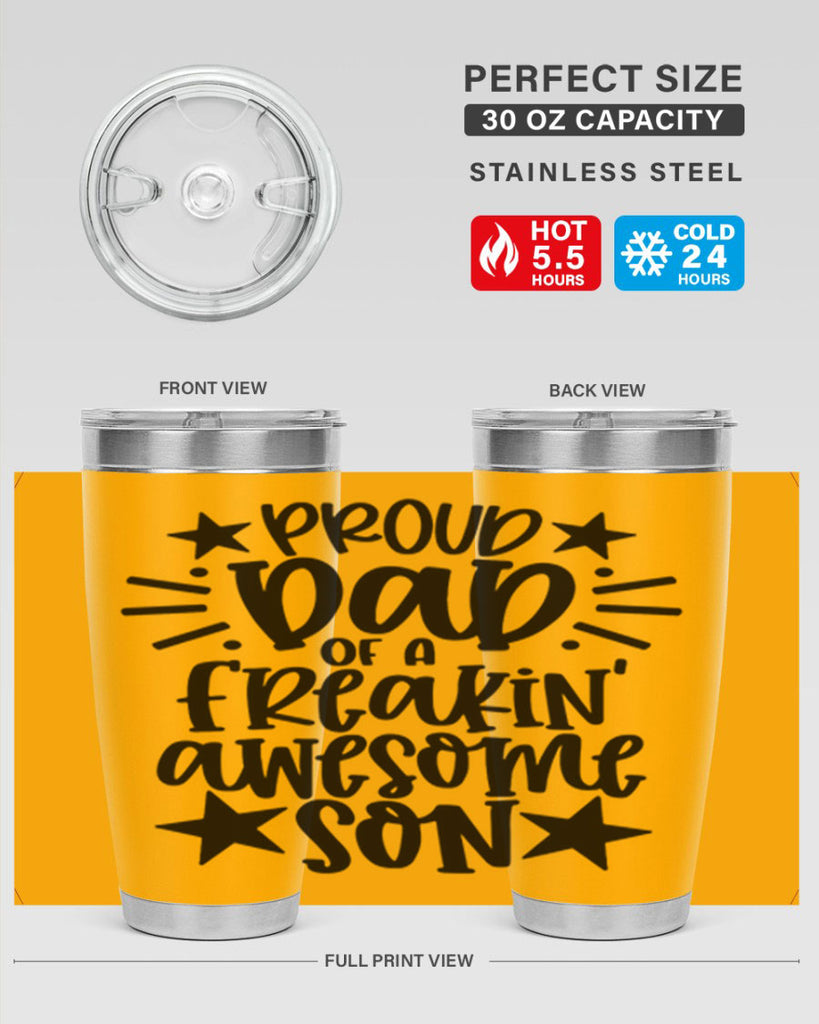 proud dad of a freakin awesome son 23#- fathers day- Tumbler