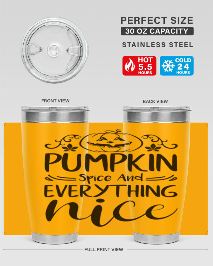 pumpkin spice and everything nice 542#- fall- Tumbler