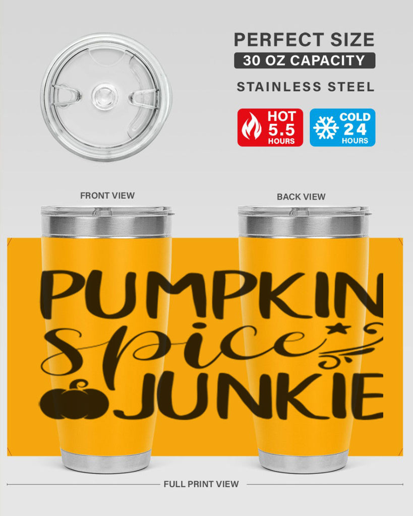 pumpkin spice junkie 548#- fall- Tumbler
