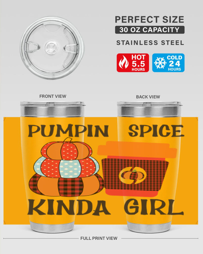 pumpkin spice kinda girl 551#- fall- Tumbler