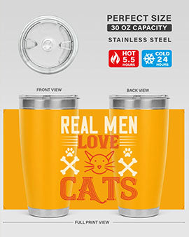 real man love cats Style 113#- cat- Tumbler