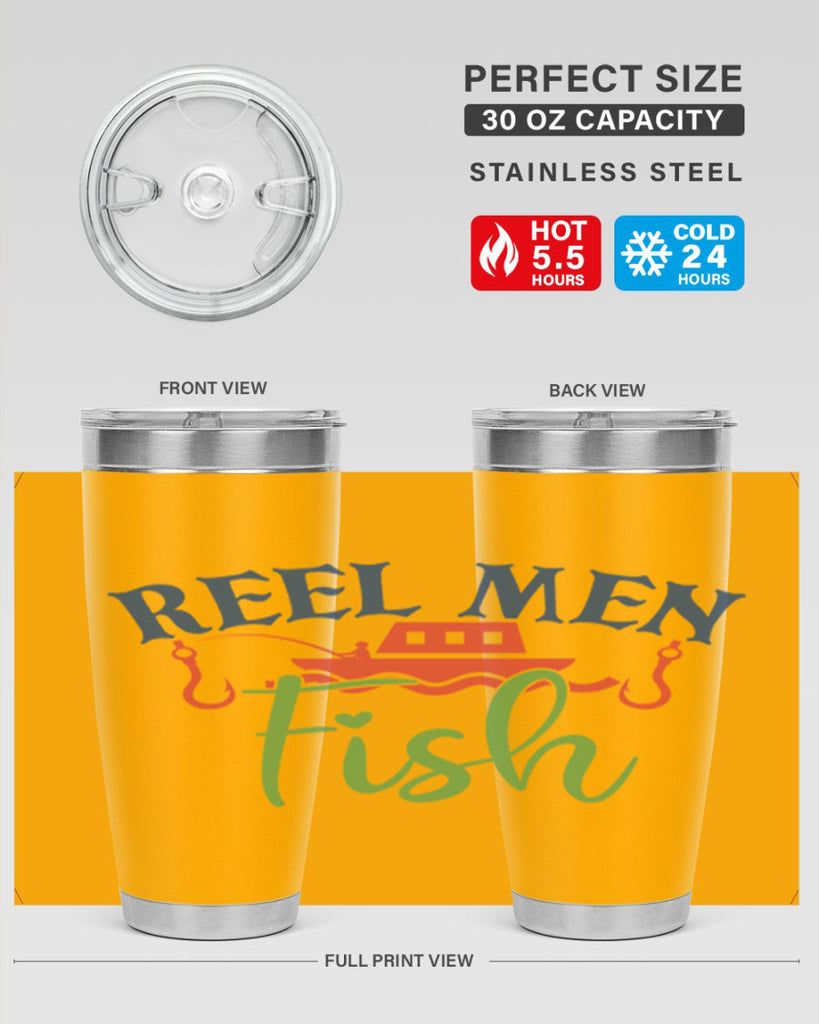 reel men fish 196#- fishing- Tumbler