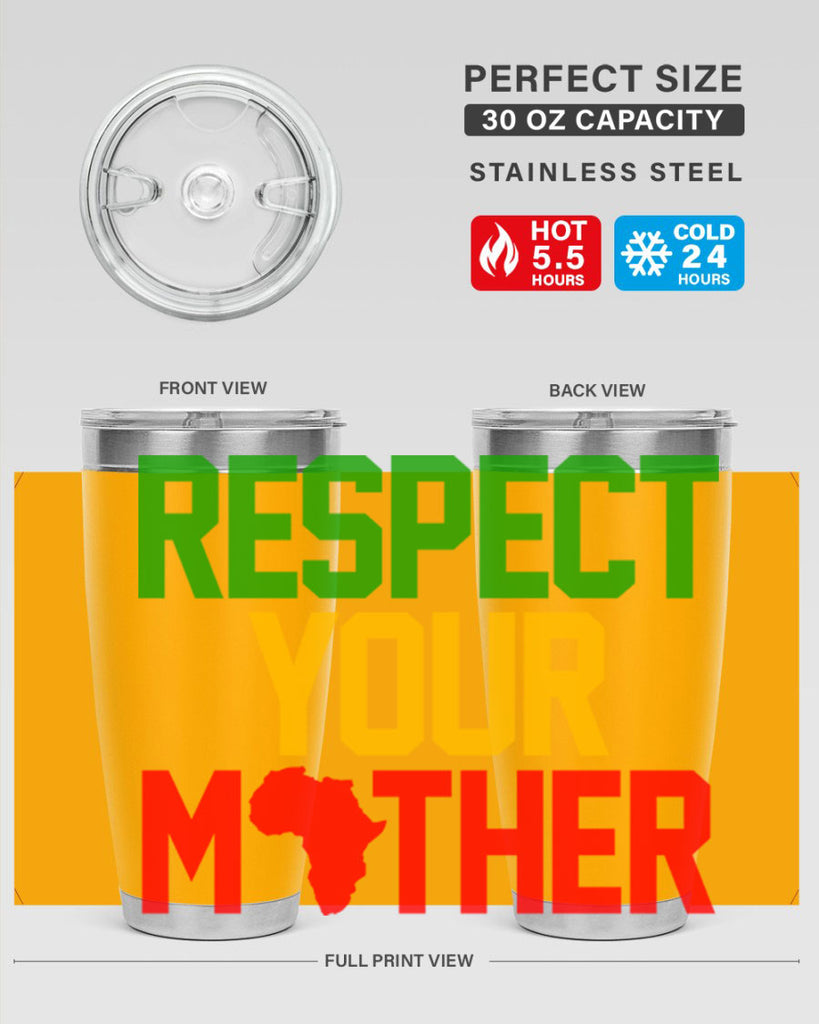 respect your mother 43#- black words phrases- Cotton Tank