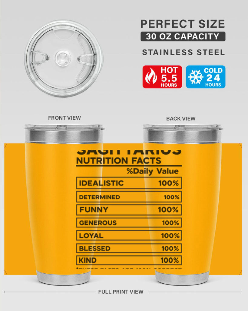 sagittarius Nutrition Facts 400#- zodiac- Tumbler