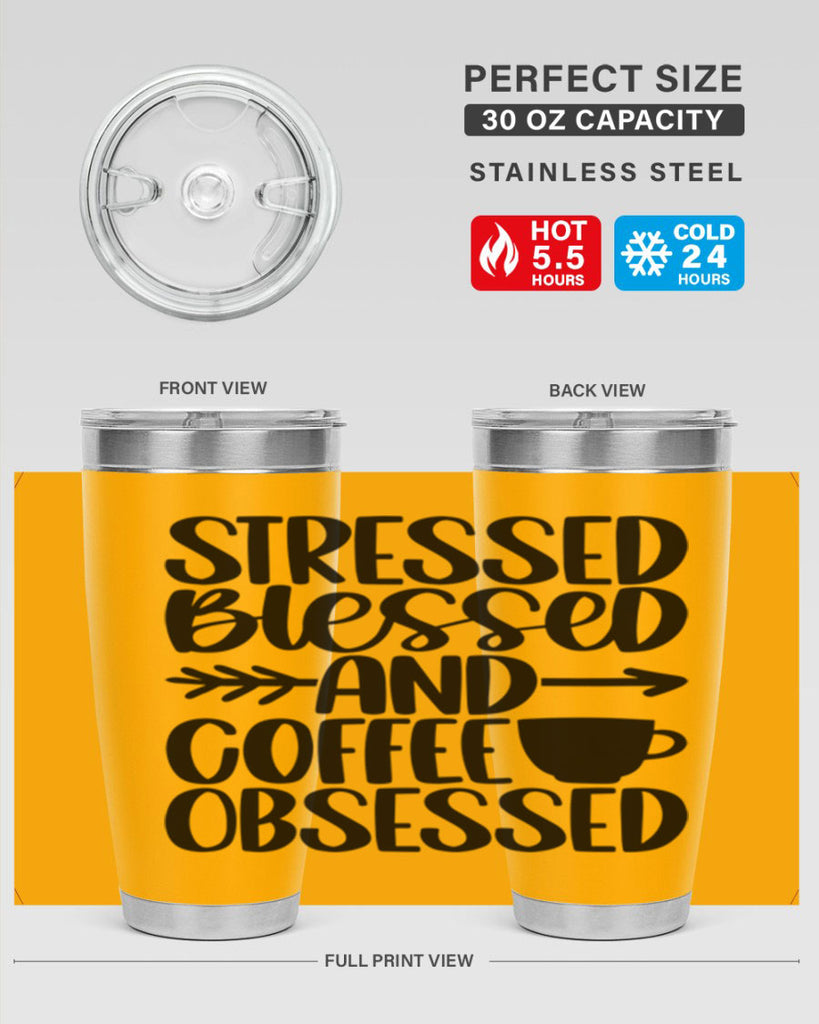 stressed blessed and 26#- coffee- Tumbler