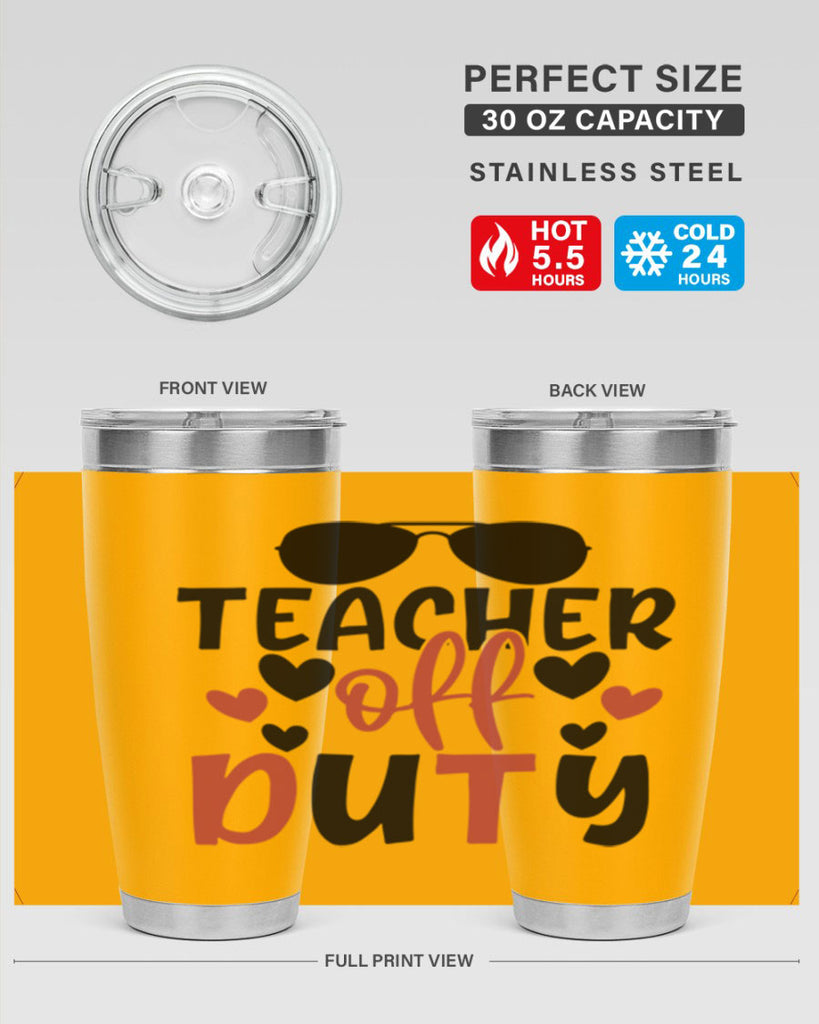 teacher off duty Style 141#- teacher- tumbler