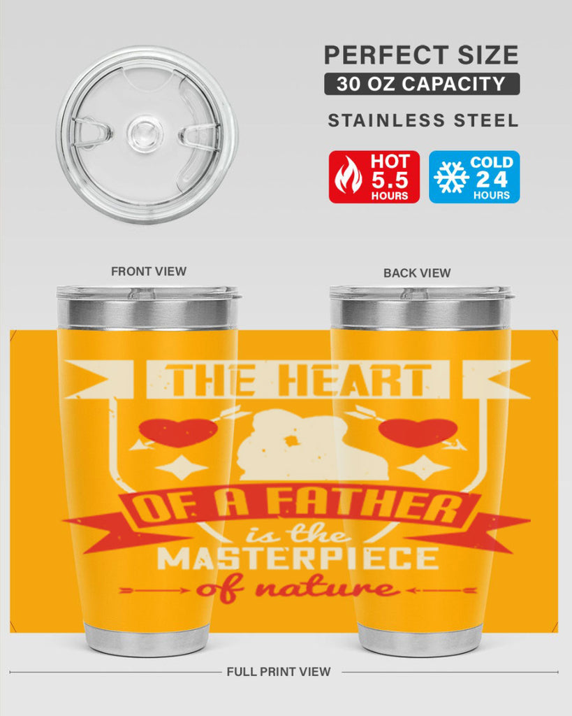 the heart of a father 159#- fathers day- Tumbler