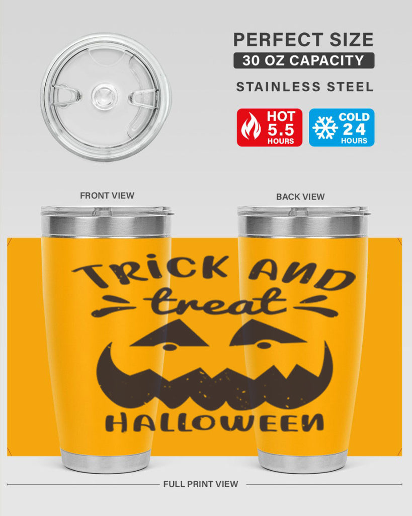 trick and treat halloween 126#- halloween- Tumbler