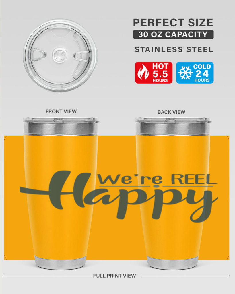 we are reel happy 16#- fishing- Tumbler