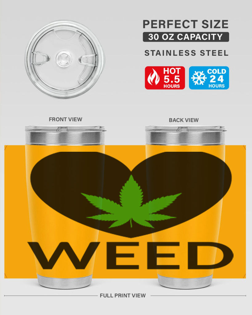 weed cannabis 284#- marijuana- Tumbler