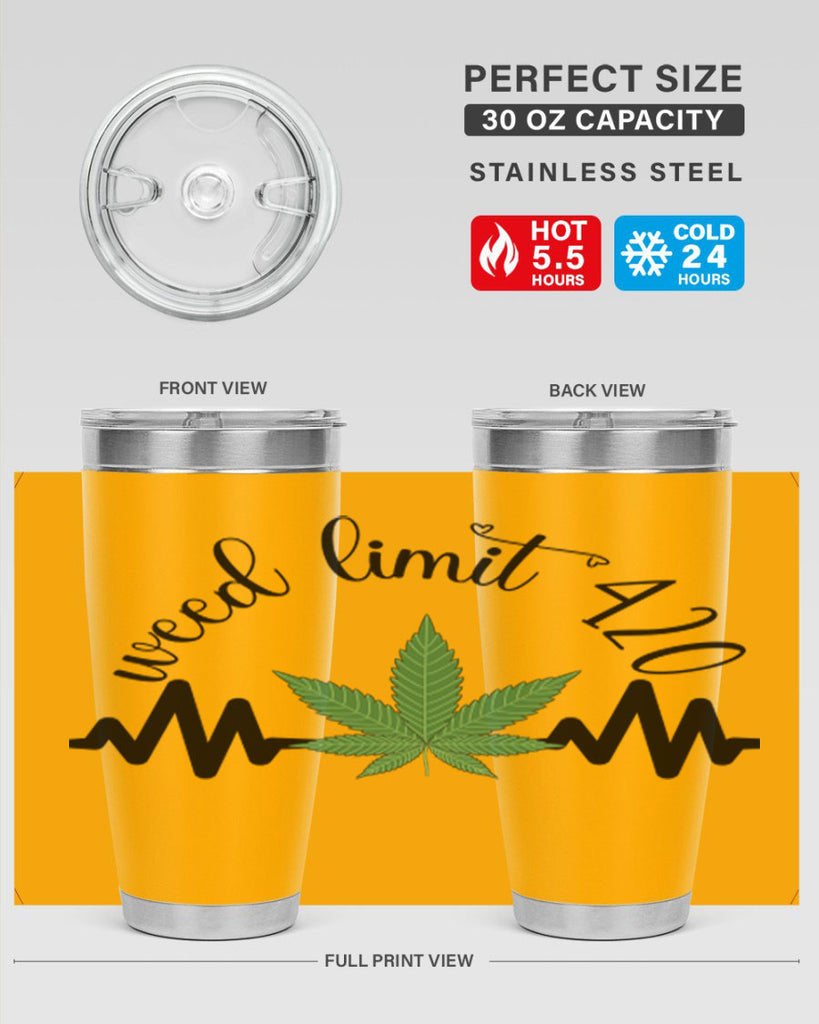 weed limit 420 cannabis heartbeat 292#- marijuana- Tumbler