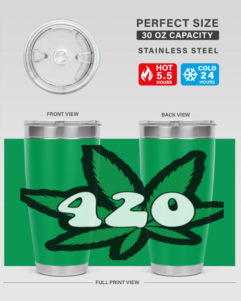 420 4#- marijuana- Tumbler