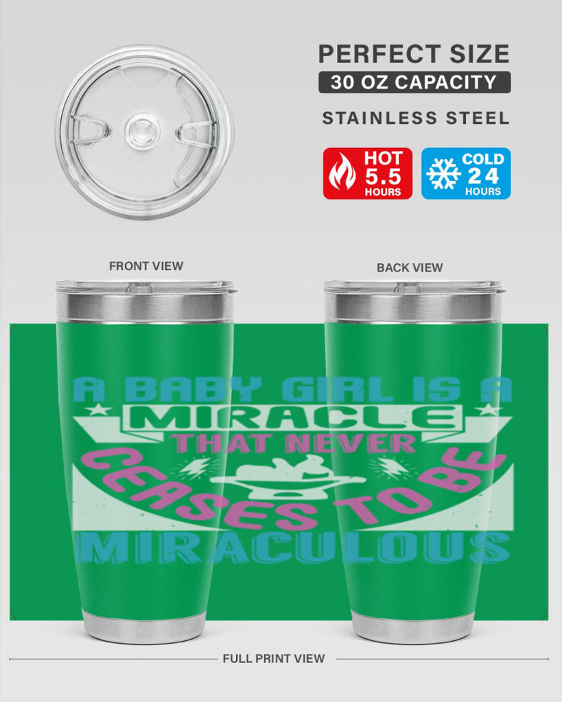 A baby girl is a miracle Style 196#- baby- tumbler