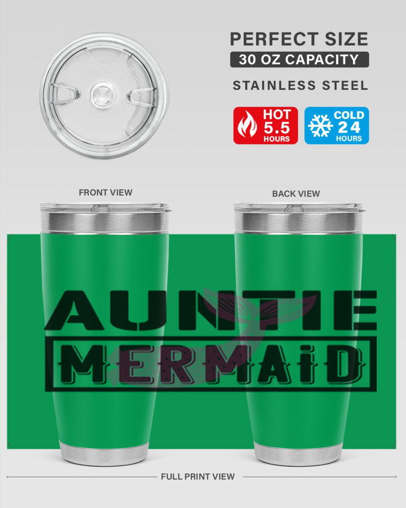 Auntie mermaid 18#- mermaid- Tumbler