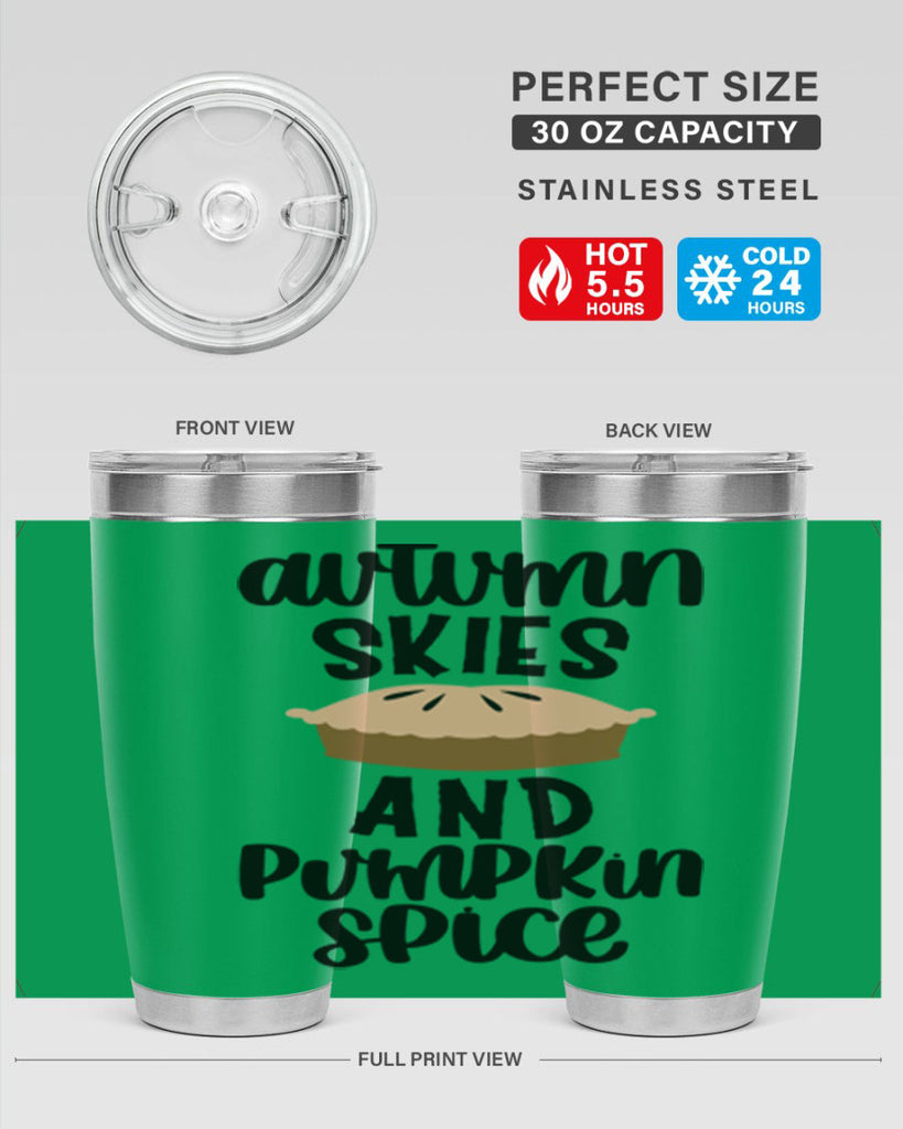 Autumn Skies And Pumpkin Spice 477#- fall- Tumbler