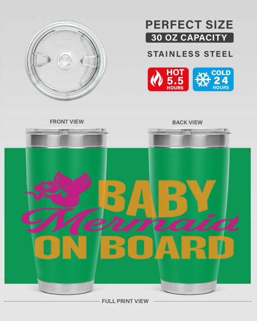 Baby Mermaid On Board 22#- mermaid- Tumbler