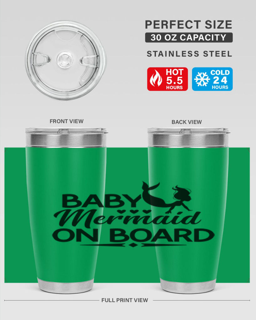 Baby Mermaid On Board 25#- mermaid- Tumbler