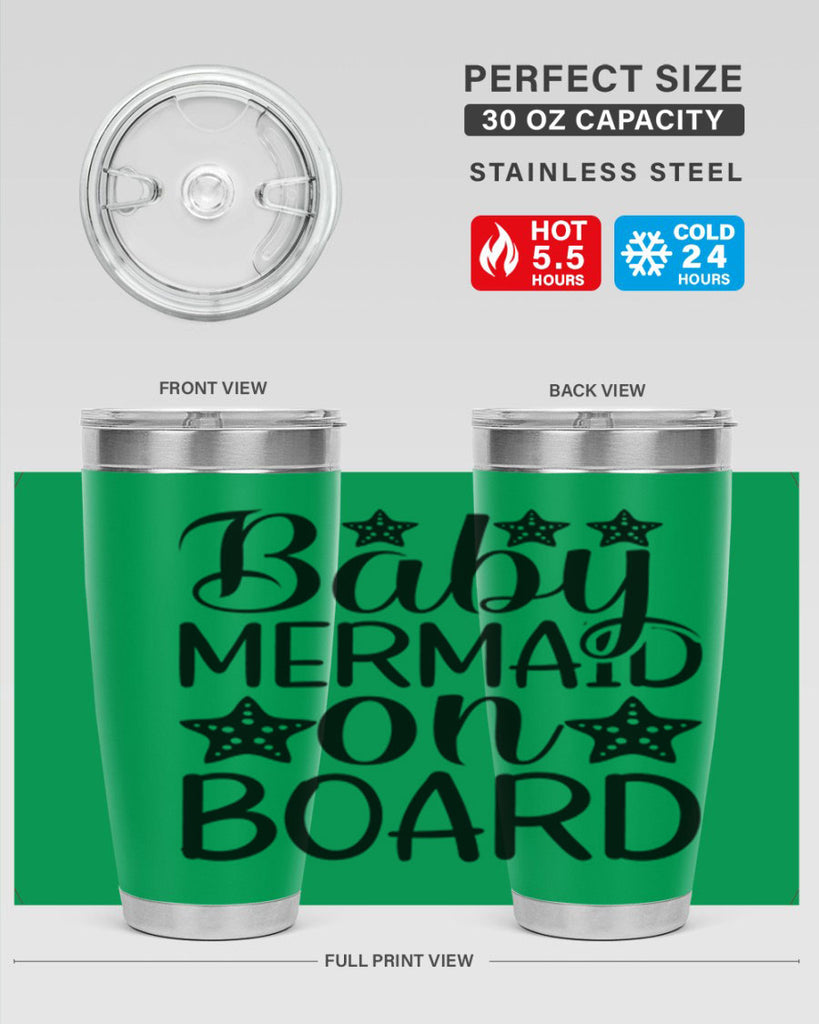 Baby Mermaid On Board 32#- mermaid- Tumbler