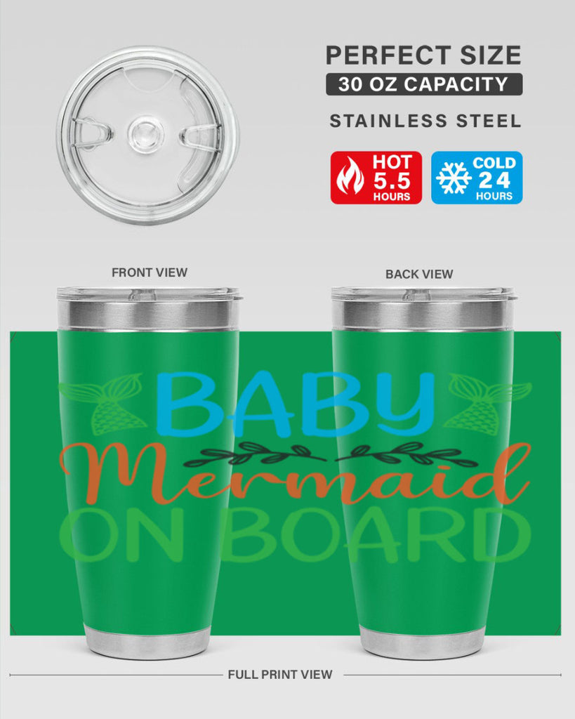 Baby Mermaid On Board 33#- mermaid- Tumbler