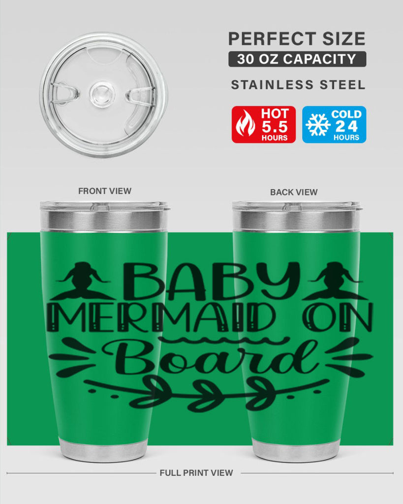 Baby mermaid on board 30#- mermaid- Tumbler