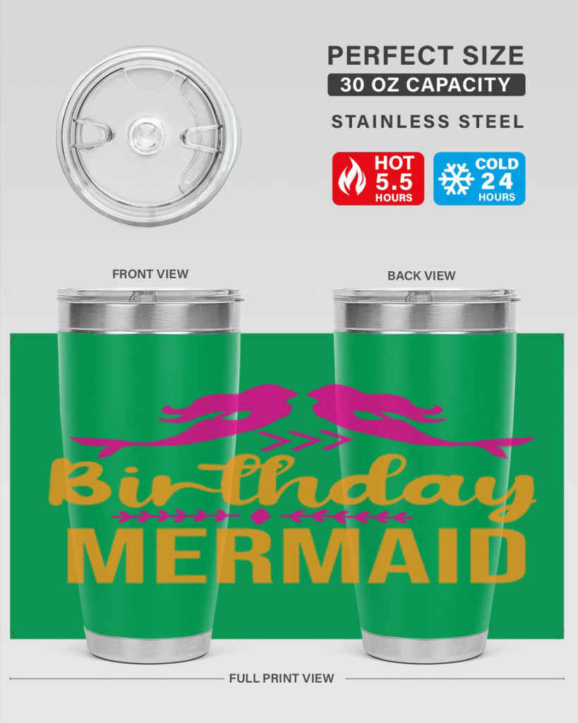 Birthday Mermaid 69#- mermaid- Tumbler