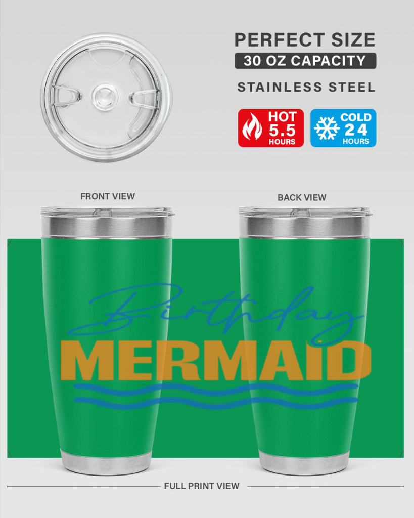 Birthday Mermaid 73#- mermaid- Tumbler