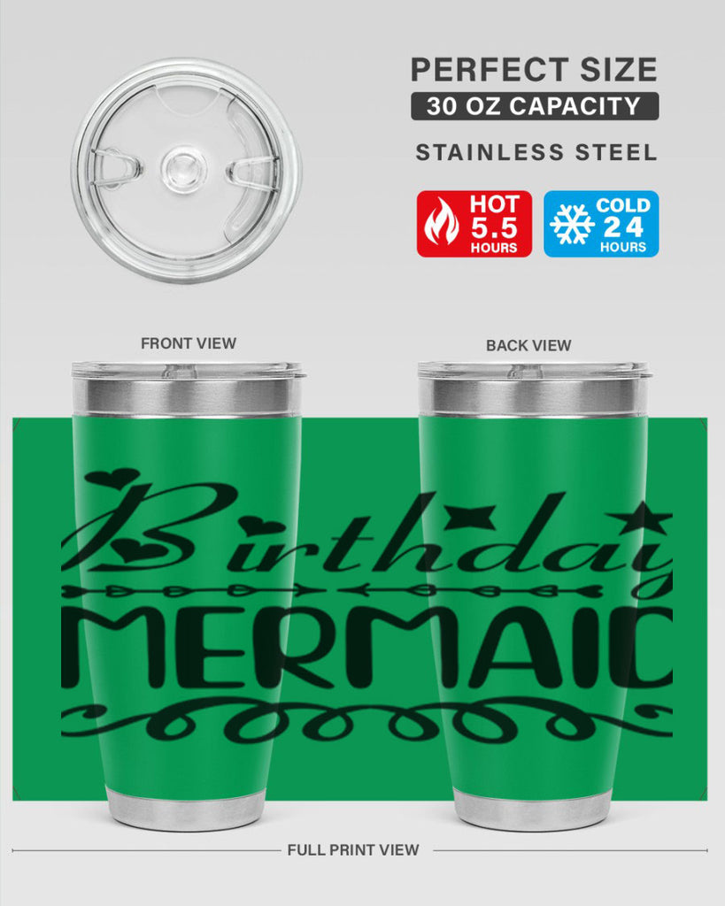 Birthday mermaid 75#- mermaid- Tumbler