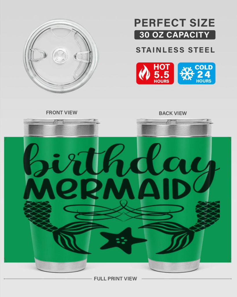 Birthday mermaid 76#- mermaid- Tumbler