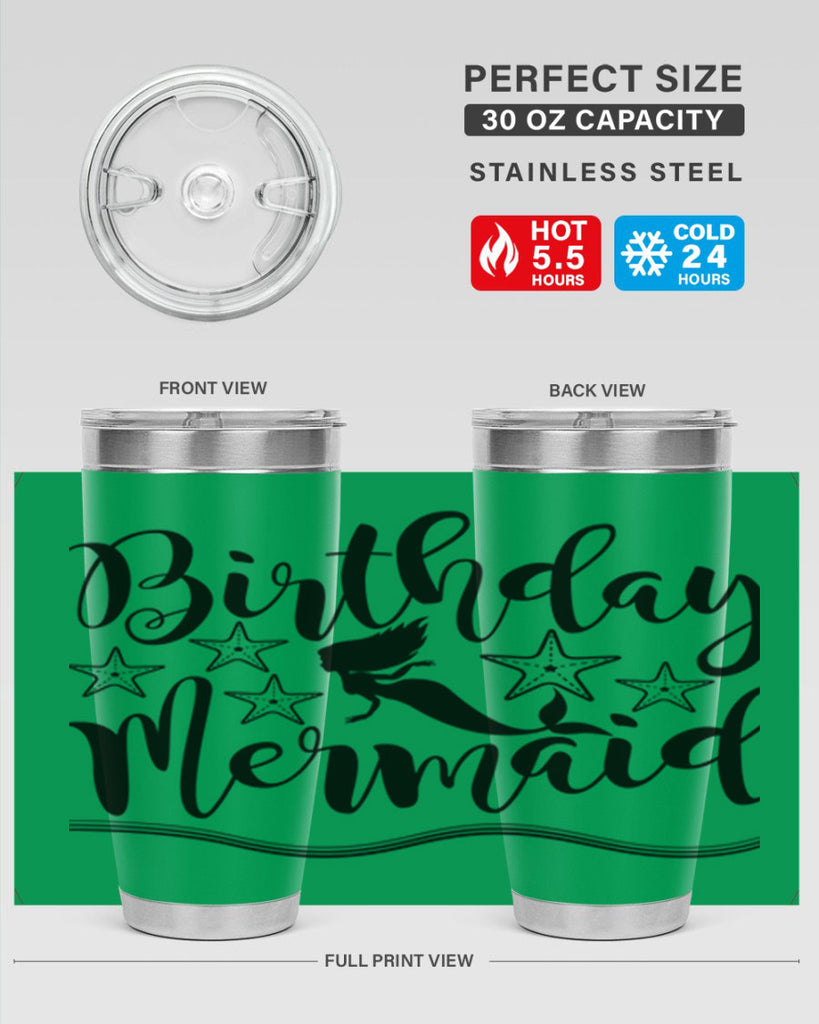 Birthday mermaid 77#- mermaid- Tumbler