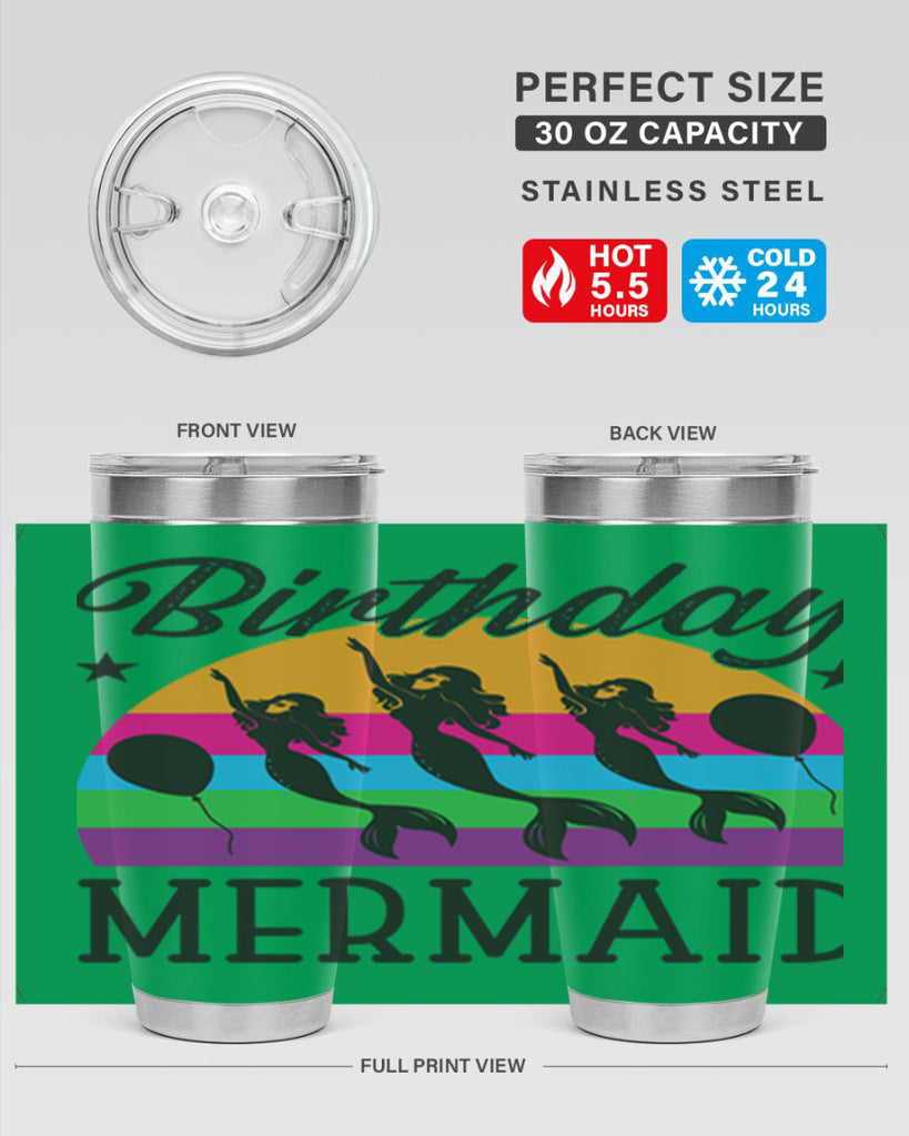 Birthday mermaid 78#- mermaid- Tumbler