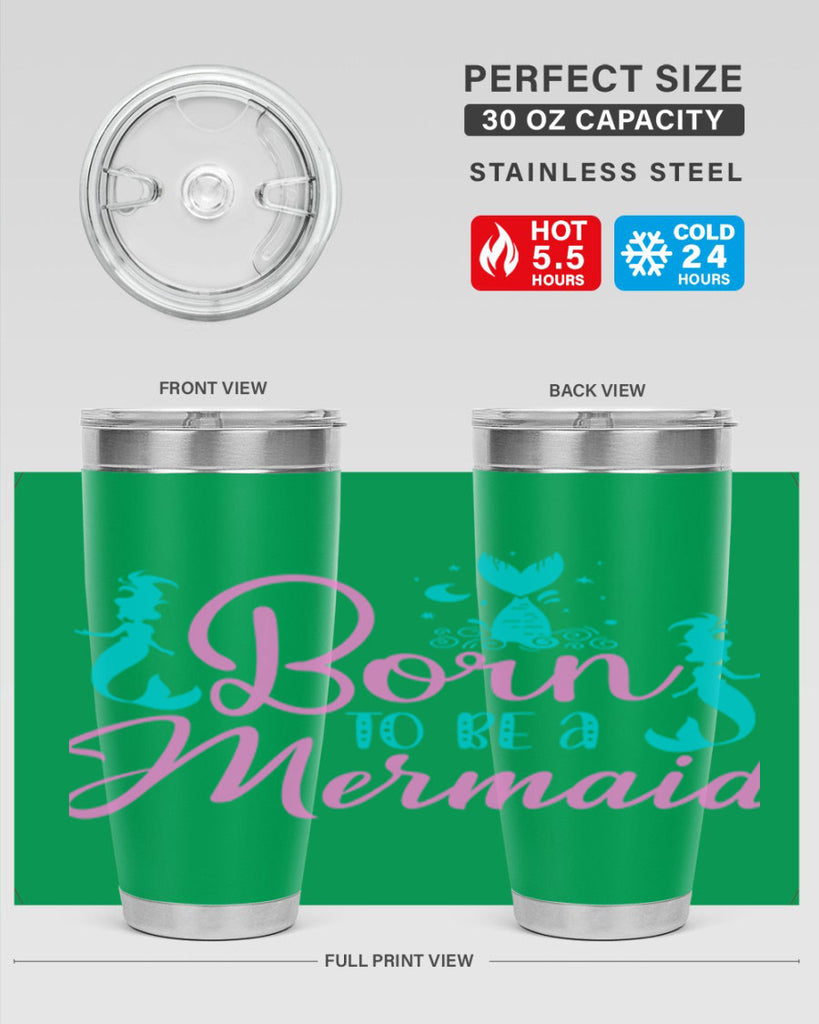 Born To Be A Mermaid 80#- mermaid- Tumbler