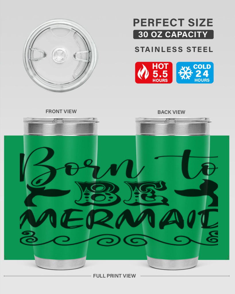 Born to be mermaid 84#- mermaid- Tumbler