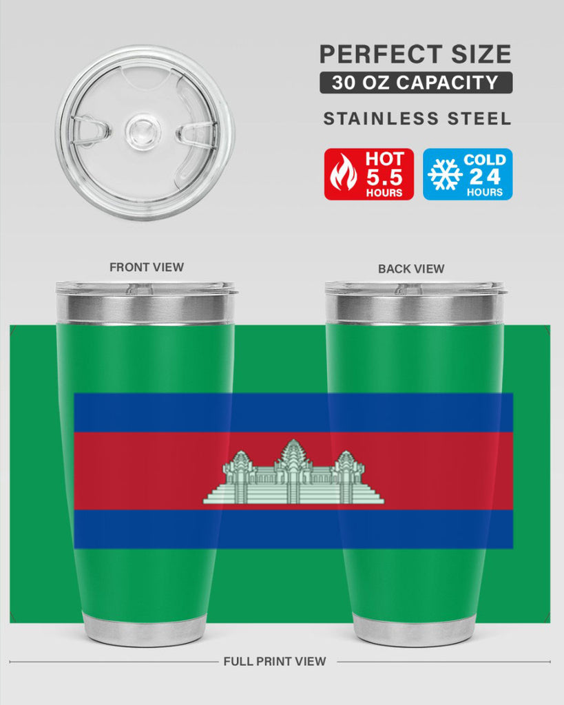 Cambodia 168#- world flags- Tumbler