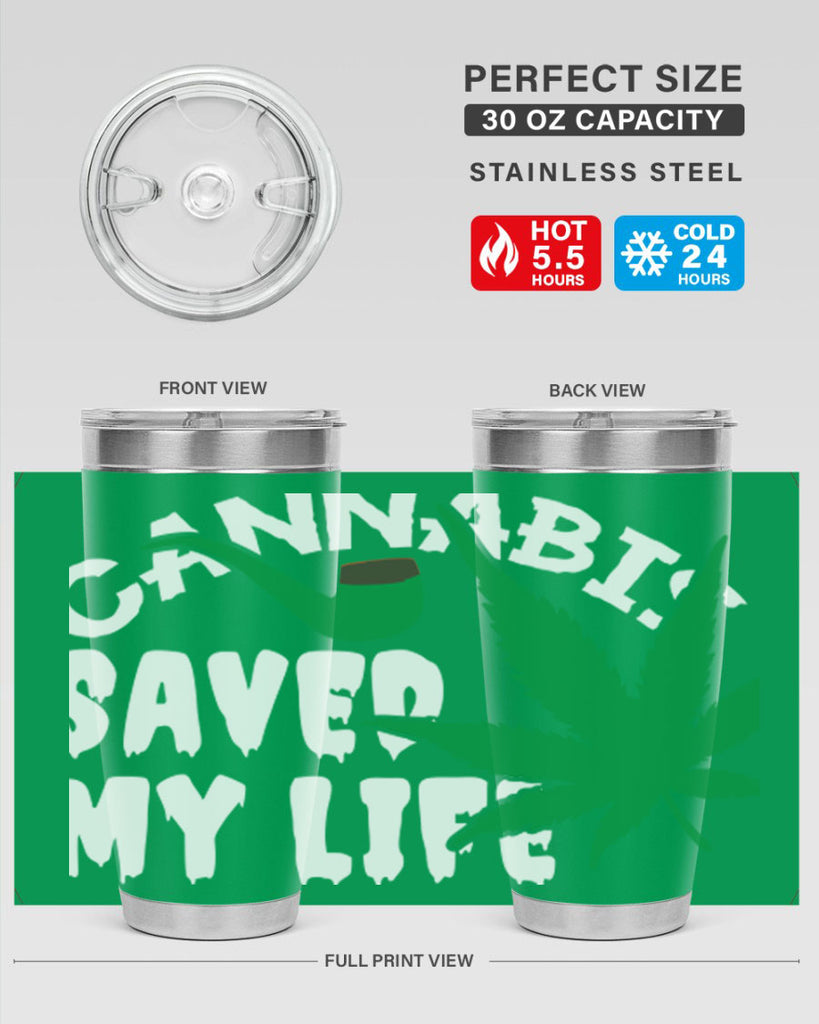 Cannabis saved my life 53#- marijuana- Tumbler