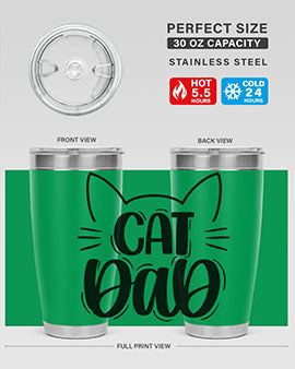 Cat Dad Style 81#- cat- Tumbler