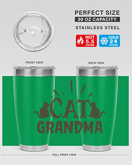 Cat Grandma Style 4#- cat- Tumbler