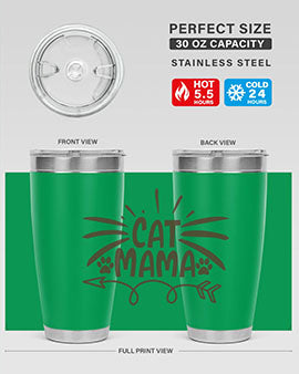 Cat Mama Style 5#- cat- Tumbler