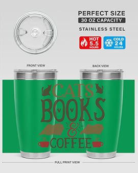 Cats Books Coffee Style 9#- cat- Tumbler